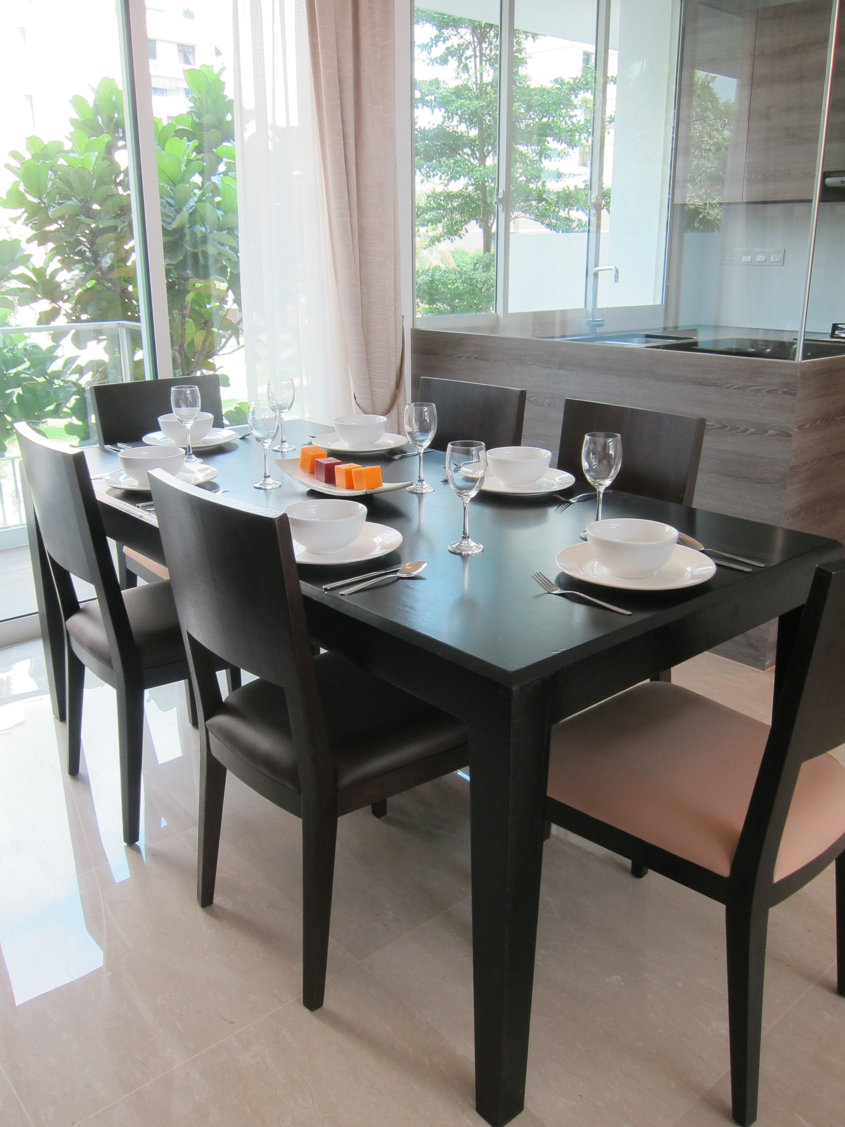 Product : Tapered Legs Dining Table | Expats Furniture Rental